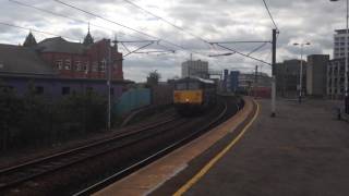 RARE Class 87 on Footex ECS passing Manors 150516 [upl. by Alaik]