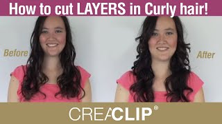 How to Cut LAYERS in Curly Hair  Layering Hair Easy at Home [upl. by Horton491]