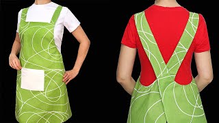 A Japanese apron without ties is easy and simple  comfortable practical and beautiful [upl. by Erbma]