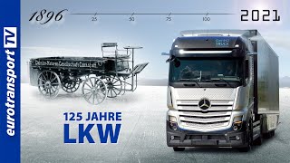 MercedesBenz Truck History  From the first truck to the hydrogen truck [upl. by Nahtaoj]