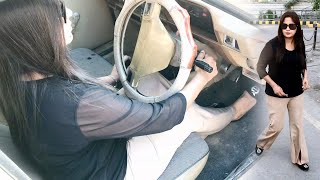 Bushra Test Cranking an old Suzuki FX 1986  Pedal pumping stalling old car trouble  Heels Peddling [upl. by Yessac]