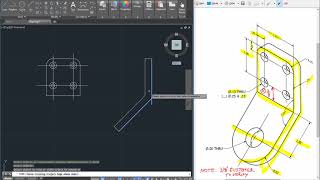 True Projection and Auxiliary View in AutoCAD 2019 [upl. by Astra]