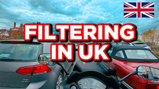 5 Minutes of Motorcycle Filtering Lane Splitting in London UK  Moments 04 motovlog motorcycle [upl. by Desberg]