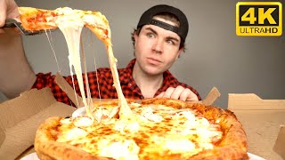 CHEESIEST CHICAGO DEEP DISH PIZZA MUKBANG ASMR [upl. by Buyers982]