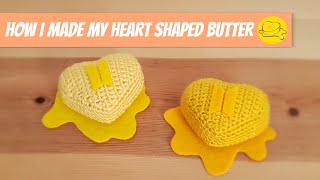 HeartShaped Crocheted Butter [upl. by Aibonez]