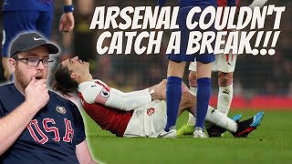 AMERICAN FOOTBALL FAN REACTS TO Hector Bellerins ACL INJURY IS ARSENAL CURSED [upl. by Golter902]