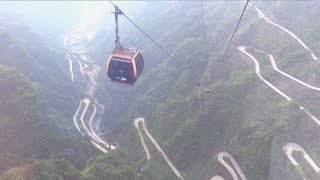 Tianmen Mountain Cableway in Zhangjiajie China 天門山 [upl. by Alahcim]