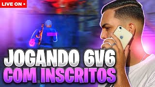 🔥 LIVE FF 🔥 FREE FIRE AO VIVO 🔥 6X6  4X4 INSCRITOS 🔥 SALA PERSONALIZADA 🔥 JOGANDO COM INSCRITO [upl. by Mindi]