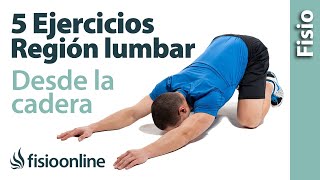 5 EJERCICIOS para MEJORAR tus LUMBARES desde las caderas [upl. by Suiramed]