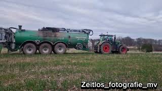 Fendt 942 von Agrarservice Deppe in der Gülleausbringung Ordentlich Hektar machen in Pragendorf [upl. by Nimsay]