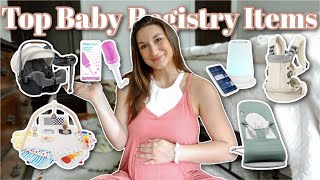 TOP BABY ITEMS IM PUTTING ON MY REGISTRY  Newborn Essentials 2023  Pregnancy After Infertility [upl. by Bartholomeo]