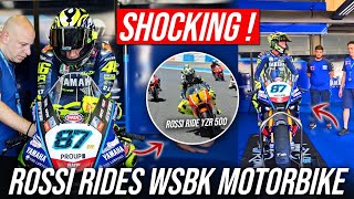 SHOCKING Valentino Rossi rides a WSBK racing motorbike at the Jerez Circuit [upl. by Humbert]