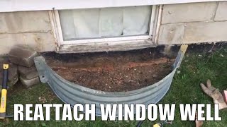 Attach Basement Window Well Cover back into Concrete [upl. by Eanyl345]