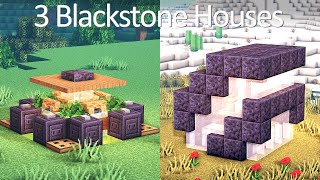 All Blackstone 5x5 3 Simple Blackstone Houses for Survival Minecraft 12 [upl. by Aicenet]