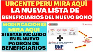 Modificaciones nuevo padrón de beneficiariosNuevo Bono 760 [upl. by Ynohtnaeoj]