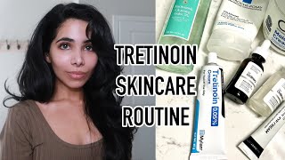 Tretinoin RetinA Skincare Routine  AntiAging Acne Prone PM Skincare [upl. by Yelrihs462]