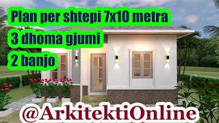 Projekt per Shtepi 7x10 metra  Arkitekti Online [upl. by Orabla668]