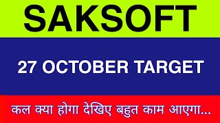 27 October Saksoft Share  Saksoft Share latest News  Saksoft Share price today news [upl. by Purpura25]