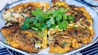 STREET FOOD AT HOME Chaozhou Style Oyster Pancake 潮州蚝烙 [upl. by Noid171]