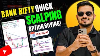 Live Intraday Trading  Banknifty option Scalping 19th AUGUST  Option Buying [upl. by Ybor]