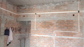 Electrical wall piping house wiring [upl. by Katharyn822]