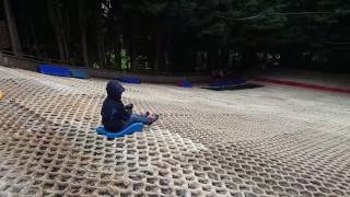 Tobogganing At The Mendip Ski Centre Churchill North Somerset 3 September 2016 [upl. by Ribble545]