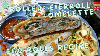 Beste Eierrolle Rolled Omelette Rezept Japanische Erierrolle Tamagoyaki Egg Omelette Rolls Recipe [upl. by Tsirc]