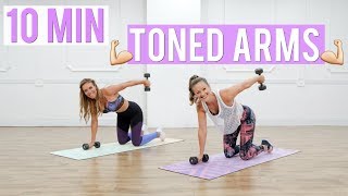 10 Minute Toned Arms Workout w POPSUGAR [upl. by Kcirdnekel586]