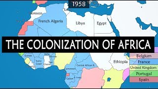 Colonization of Africa  Summary on a Map [upl. by Ardnikal]