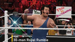 WWE 2K16  30man Royal Rumble  150 [upl. by Earlene]