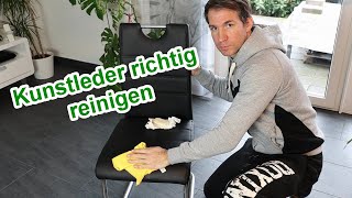 Kunstleder reinigen mit Hausmitteln  Kunstleder Pflege  Lederimitat sauber machen [upl. by Yanahc]