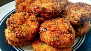 Rice Cutlet Recipe  Leftover Rice Recipes  Easy Evening Snacks Recipe For Kids [upl. by Fisher]