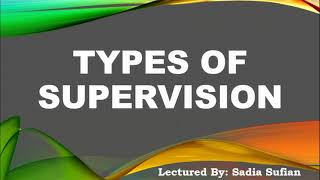 Types of Educational Supervision [upl. by Ackler802]