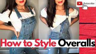 HOW TO STYLE OVERALLS  FALL FASHION OVERALL EDITION  Best Ways to Wear Overalls in the Fall [upl. by Mich]