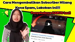 Cara Mengembalikan Subscriber Yang Hilang Karena Spam  Penyebabnya Harus Tau [upl. by Dodge465]