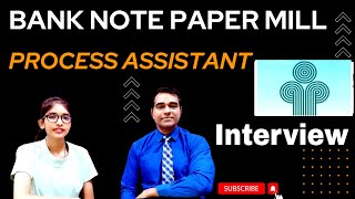 BNPMIPL Process assistant Grade1 Interview  Bank note paper mill job interview  PD Classes [upl. by Corette]