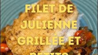 LA RECETTE DE POISSON GRILLÉE IDÉALE POUR SE FAIRE PLAISIR  FILET DE JULIENNE ET PETITS LÉGUMES [upl. by Llehsad455]