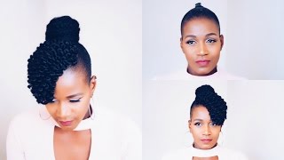 No Cornrows Crochet Bangs Updo ft Lindamayvic [upl. by Knut300]