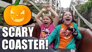 SCARY ROLLER COASTER Happy Hauntings Halloween at Kennywood  Babyteeth More [upl. by Morra]