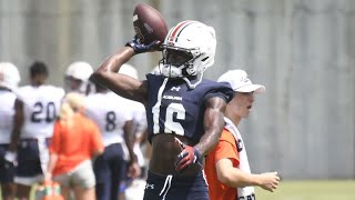 Auburn WRs practice end zone catches  2024 fall camp practice 6 [upl. by Amati]