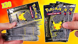 Opening 30 Pokemon Celebrations Booster Packs [upl. by Eberta425]