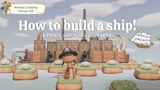 BUILDING A SHIP IN ANIMAL CROSSING Animal Crossing New Horizons Speedbuild [upl. by Anhoj44]