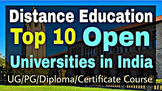 Top 10 Open Universities in India  Best Distance Education Colleges in India  By Sunil Adhikari [upl. by Ronoel]