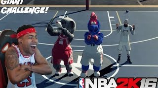 NBA 2K16 Entire Team Mascot GIANTS MyPark Challenge amp Funny Moments [upl. by Atineb756]