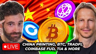 Crypto News Bitcoin China Pumping Coinbase FUD TIA ENA amp More [upl. by Petrick]