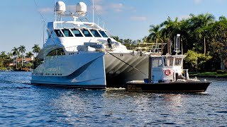 Huge Shark in the Water  Flibs 2023 is Here  New River Boats Sizzle  Fort Lauderdale [upl. by Doomham]