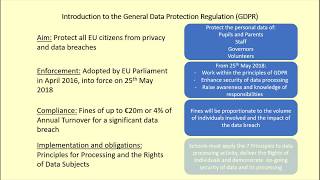 GDPR Training for schools  Introduction to GDPR [upl. by Imojean]