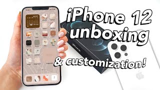 iPhone 12 Pro Max Unboxing amp Aesthetic iOS 14 Customization [upl. by Treblah]