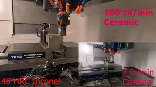 How to machine hard Inconel 48 HRC carbide vs ceramic vs wire EDM [upl. by Eddi296]