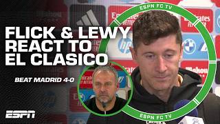 Robert Lewandowski amp Hansi Flick react to Barcelonas El Clasico win vs Real Madrid  ESPN FC [upl. by Von720]